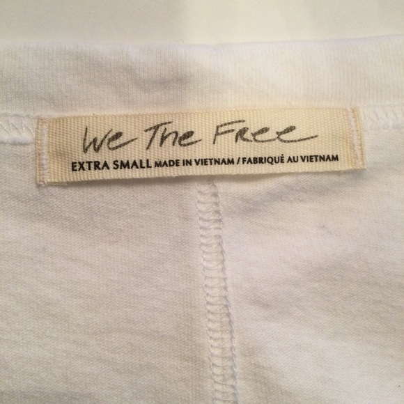 Free People We The Free White Peony Long Sleeved Tee Shirt Size Extra Small - Picture 9 of 16